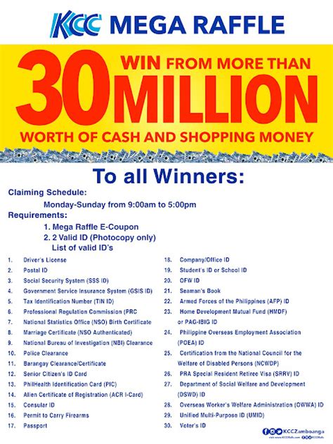 kcc mega raffle winners|KCC 30 MILLION Mega Raffle 2018: DRAW 73 WINNERS .
